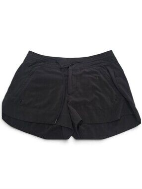 Athleta Black Athletic Drawcord Performance Shorts Size 4 Nwot